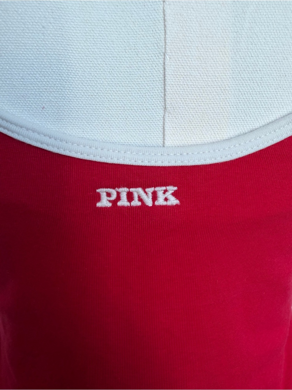 Victorias Secret PINK crisscross Red tank Sz Medium - Picture 2 of 16